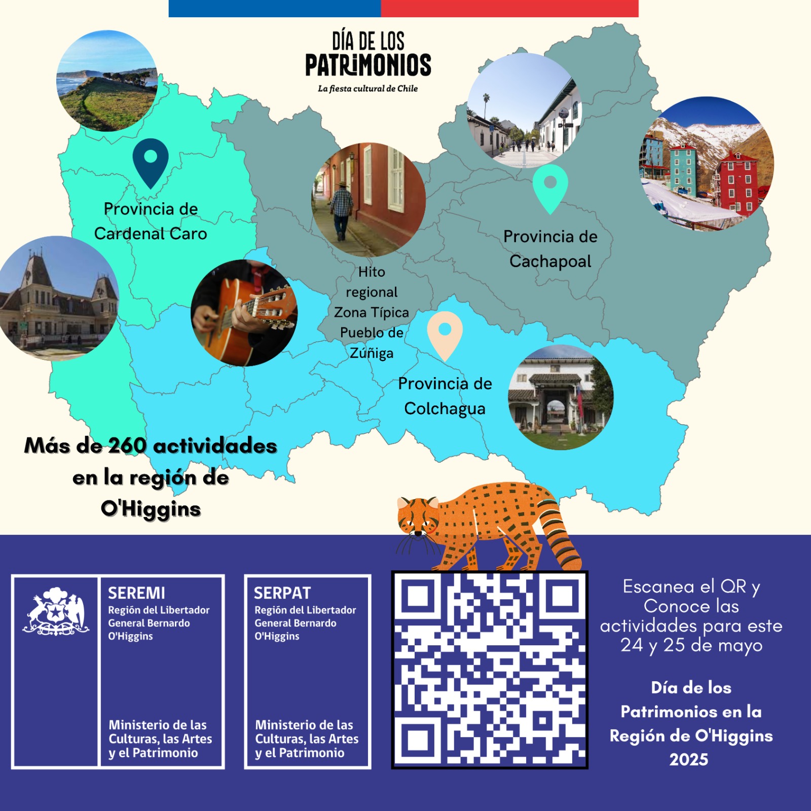 Afiche Actividades en Región de O'Higgins