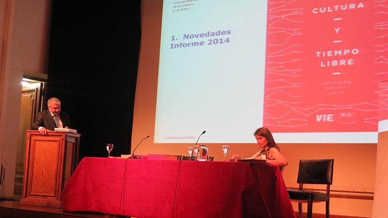 Directora del INE y ministro del CNCA presentan el informe "Cultura y tiempo libre 2014"