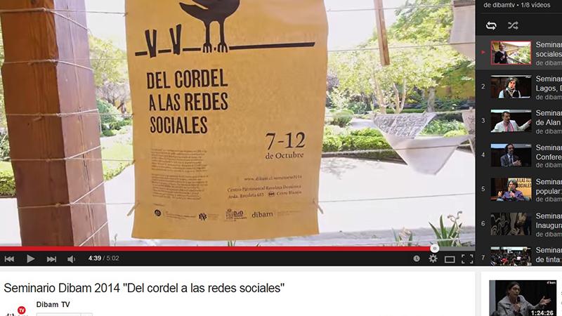 La totalidad del seminario está en el canal Dibam. El registro audiovisual está disponible en el canal en YouTube Dibam TV.