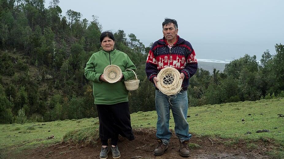 Foto: Javier Godoy. Artesanos de Püll Püll Foki de Alepúe (2015).