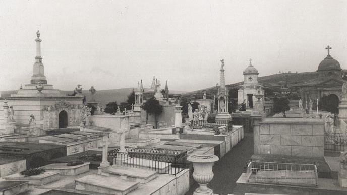 Cementerio en Valparaíso por Harry Olds (1900).