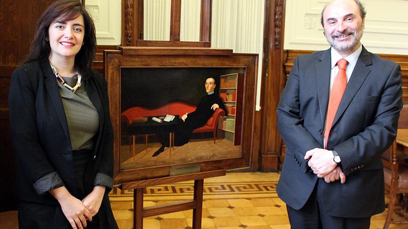 Cabeza y Salamanca se reunieron en oficinas de la Biblioteca Nacional.