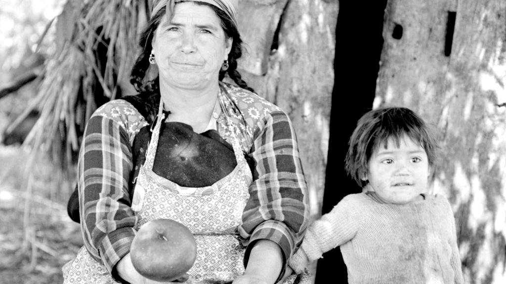 Fotografía de Armindo Cardoso, Machi Mariquita, Nueva Imperial, Temuco, (fragmento), 1971. Colección Biblioteca Nacional.