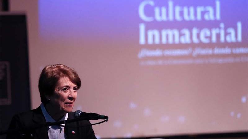 Ministra de las Culturas, las Artes y el Patrimonio, Consuelo Valdés, en sus palabras de bienvenida.