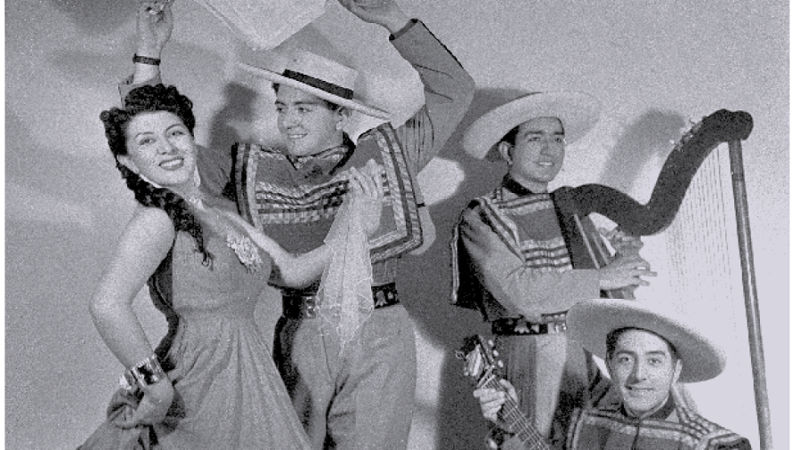 Fotografía de Alfredo Molina La-hitte, Los Cuatro Hermanos Silva (fragmento), circa 1955. Archivo Fotográfico Biblioteca Nacional.