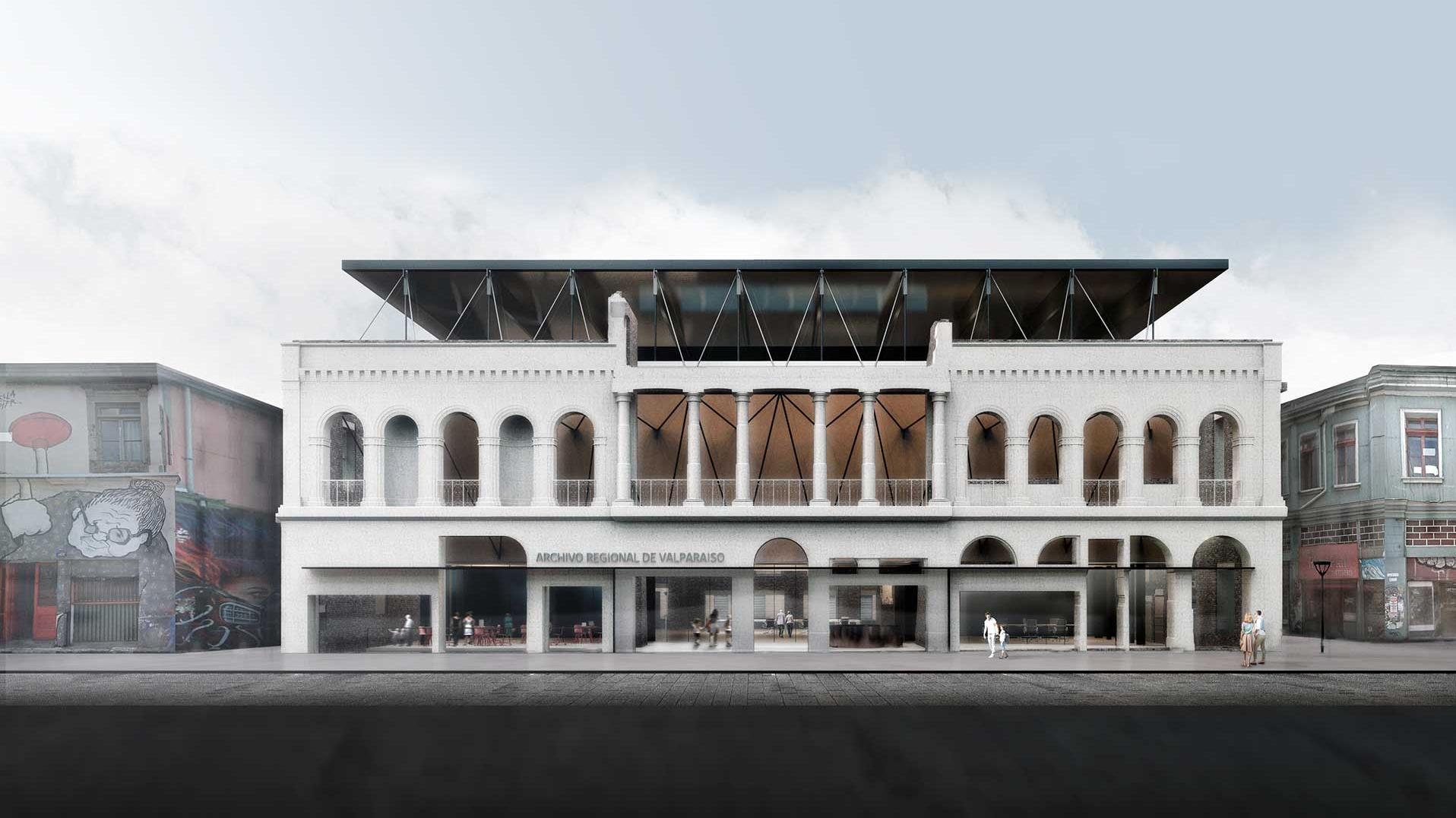 Render frontis Palacio Subercaseaux