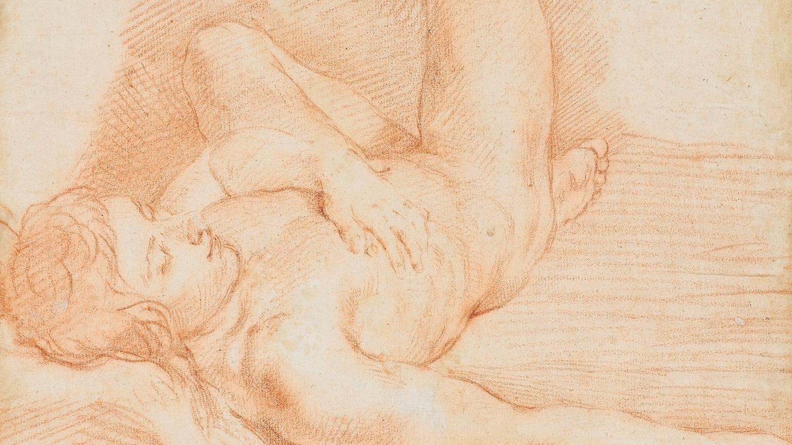Dibujo de figura humana recostada
