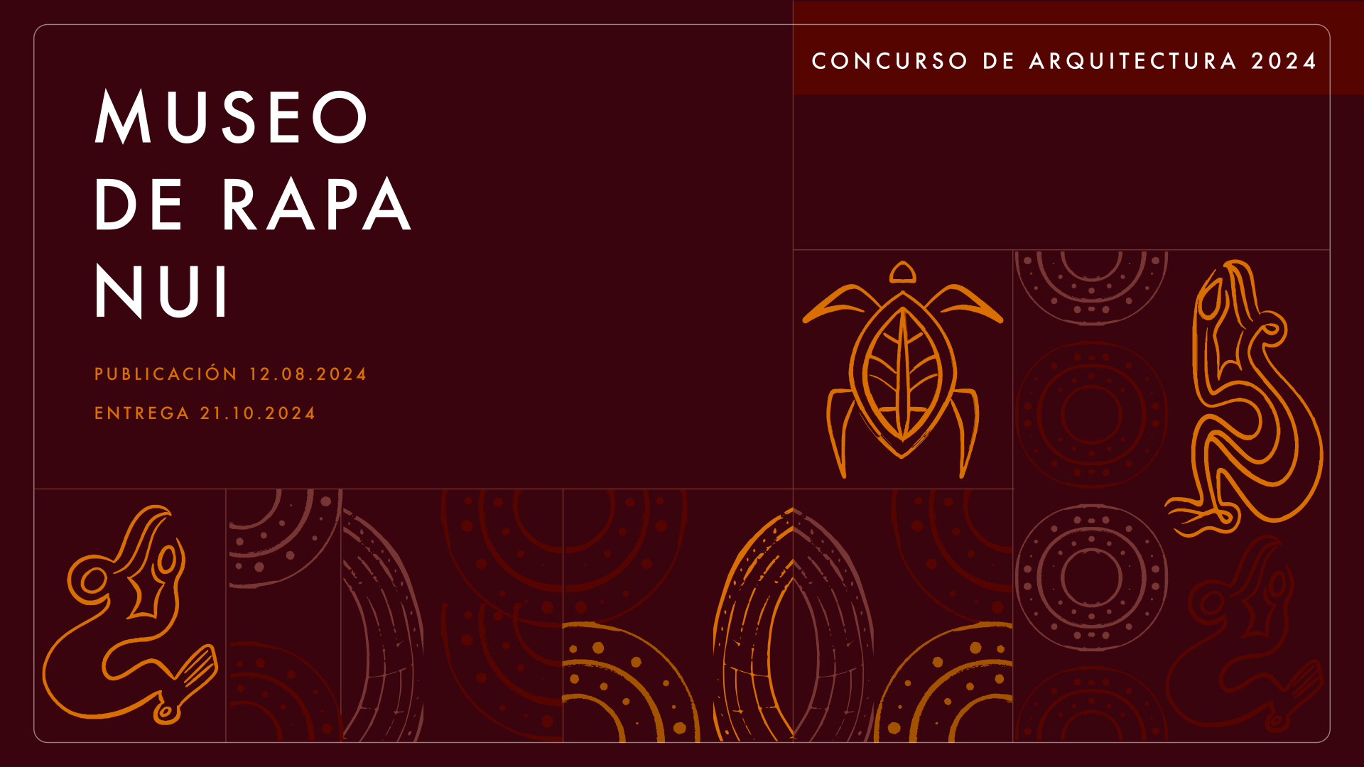 Afiche del concurso de arquitectura para el nuevo museo de Rapa Nui