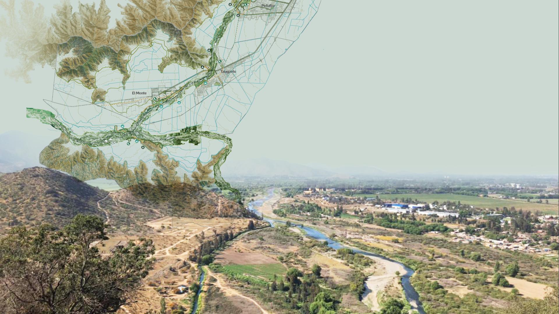 Imagen del "atlas visual" del río Mapocho