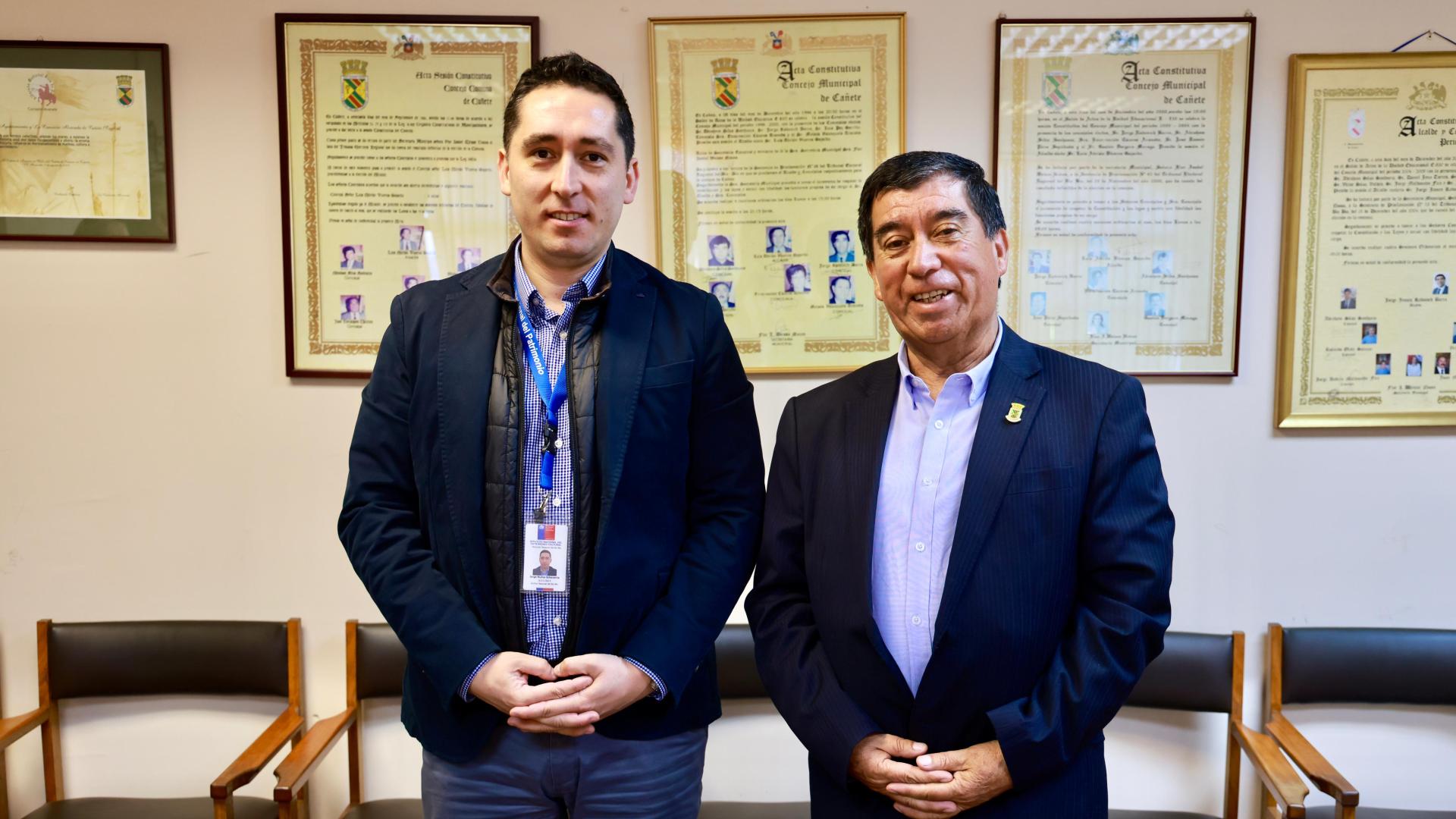 Jorge Muñoz, Conservador ARB y Jorge Radonich, Alcalde de la I. Municipalidad de Cañete