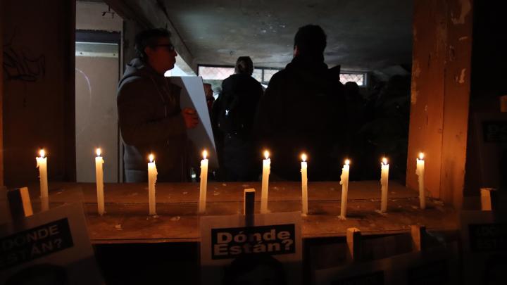 Velas dispuestas en Egaña 60