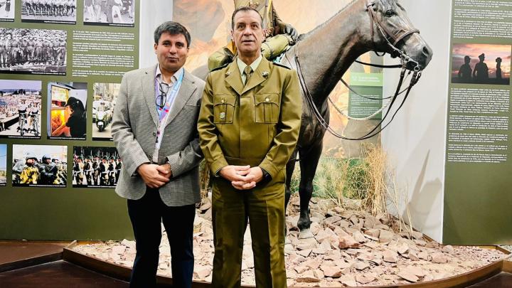Manuel Marín , Director Nacional del Servicio Nacional de Patrimonio Cultural, Coronel Darío Goldberg,  Director del Museo Histórico y Centro Cultural de Carabineros de Chile