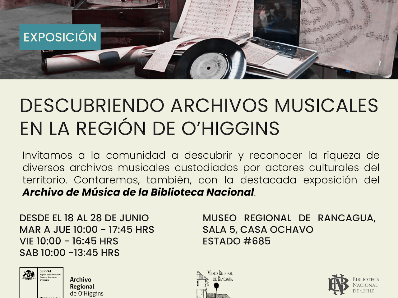 Exposición: Descubriendo Archivos Musicales en la Región de O’Higgins