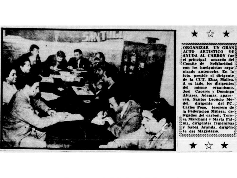 4 de mayo de 1960. Comisión de ayuda en Santiago