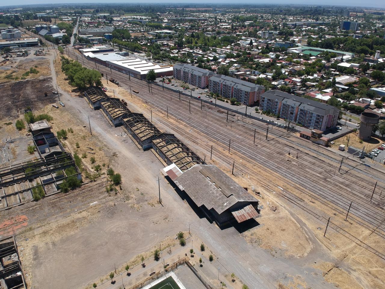 Imagen Aérea de las estructuras donde funcionara el Museo Regional de Ñuble