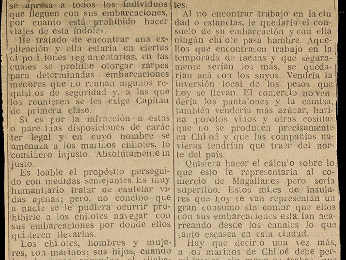 A la navegación costera a esta zona y a la construcción del Canal de Ofqui, se refiere el explorador Sr. Hollub