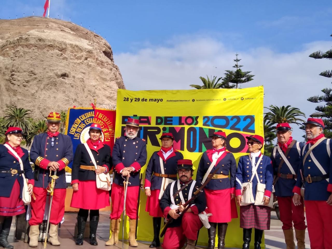 Dia de Los Patrimonio en Arica recreando la Guerra del Pacífico.
