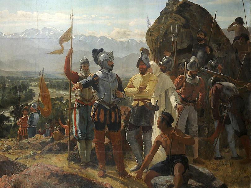 Foundation of Santiago by Pedro Lira