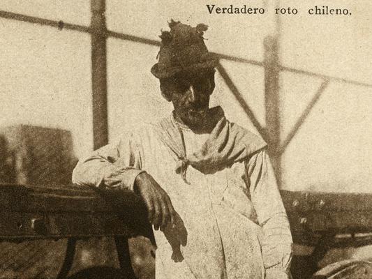 Postcard printed of roto chileno