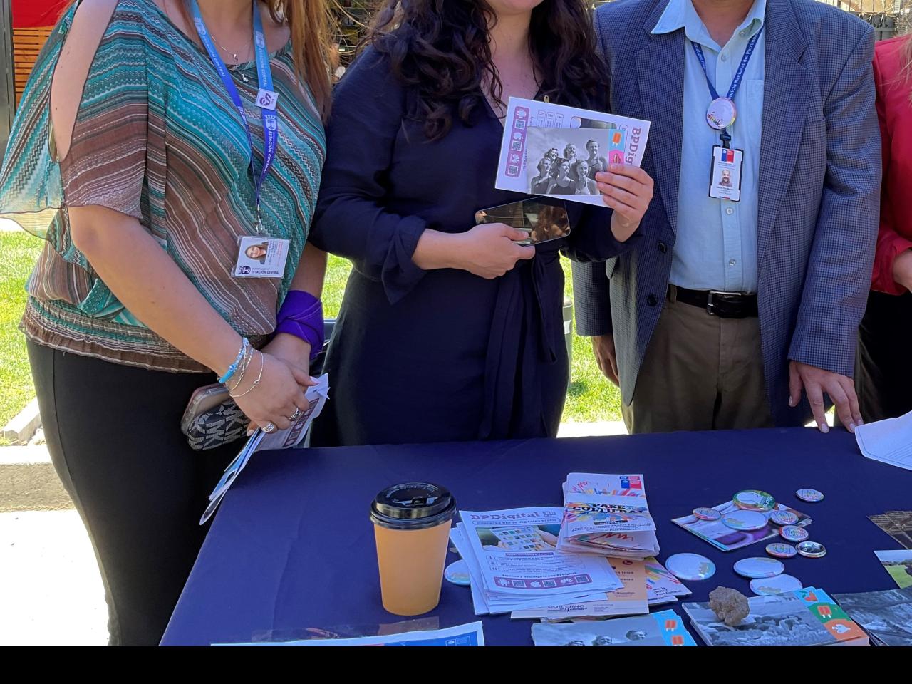 Gabriel Díaz, junto a la ministra de la Mujer, Antonia Orellana.