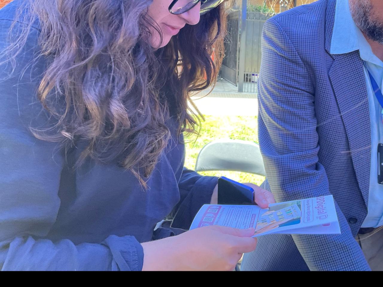 Ministra Orellana y Gabriel Díaz.