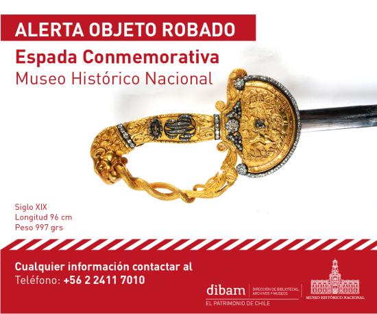Espada robada de Manuel Bulnes