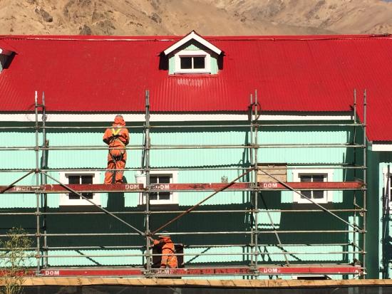 Restauración realizada en Sewell (fotografía de Pilar Matute, Centro del Patrimonio Mundial)