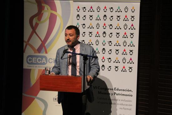 El Subdirector Nacional de Museos, Alan Trampe, en la jornada inaugural.