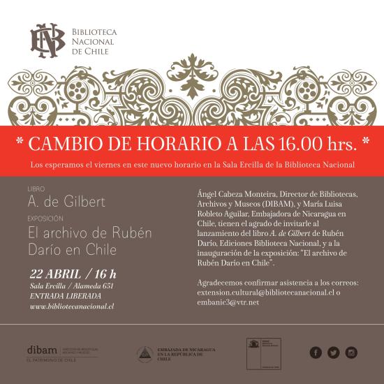 La actividad, que se realizaba a las 12.00 horas del 22 de abril cambió su horario a las 16.00 horas, debido a los funerales del Ex Presidente Aylwin.