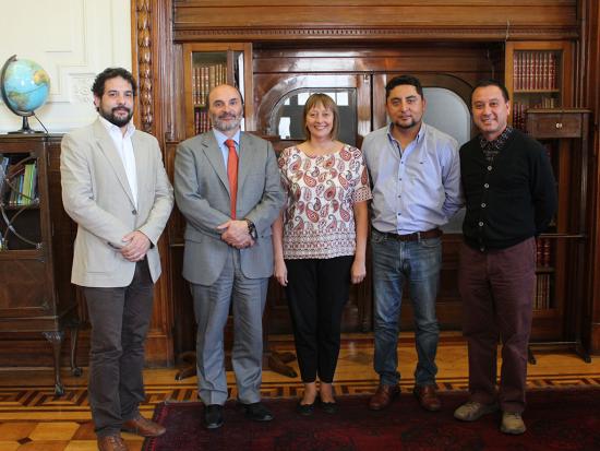 Director de la Dibam y embajadora de Polonia, acompañados de los representantes del MOP y del Gore Coquimbo.