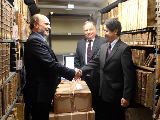 De izquierda a derecha: Ángel Cabeza, Pedro Pablo Zegers y Daniel Oie.
