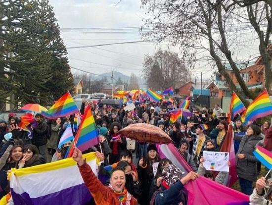 Marcha comunidad LGTBIQ+ en la región de Aysén