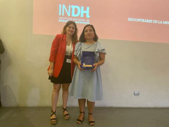 El reconocimiento fue recibido por la Directora Regional del SErpat, Valentina Díaz Leyton