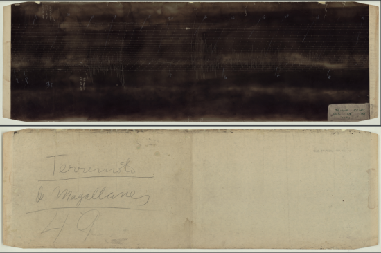 Sismogramas del terremoto de Tierra del Fuego 1949.