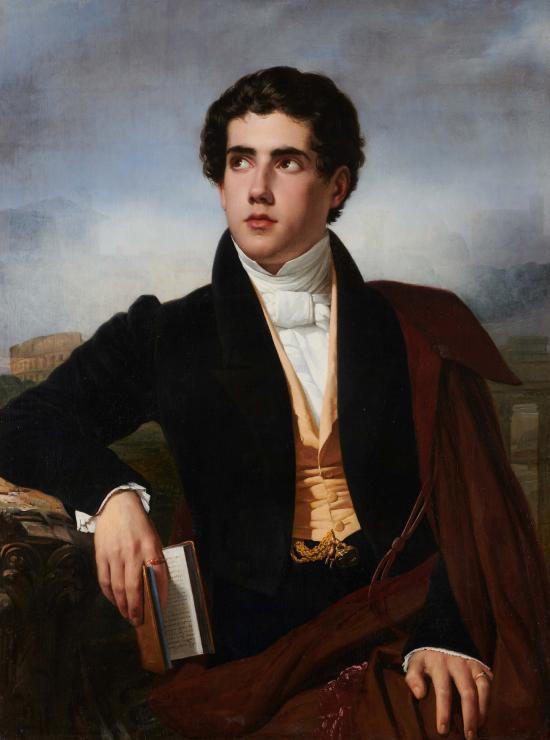 Retrato de José Manuel Ramírez Rosales, realizado por el pintor Raymond Monvoisin (1825). Col. MNBA.