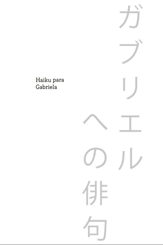 Portada Haiku para Gabriela