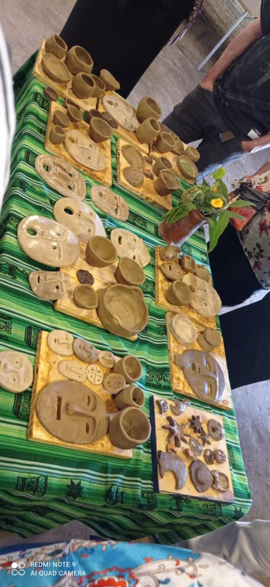 Piezas de artesanía mapuche