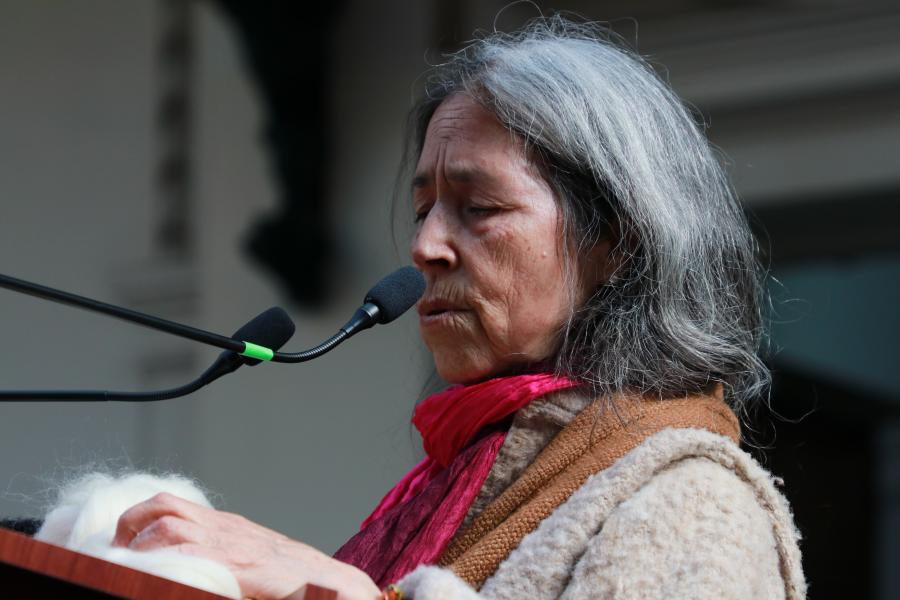 Detalle exposición &quot;Soñar el agua&quot; de Cecilia Vicuña en el MNBA