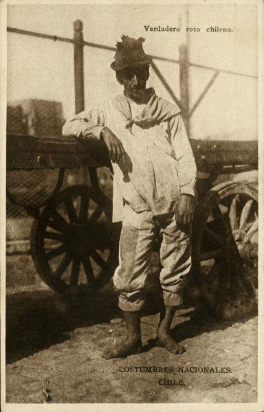 Postcard printed of &quot;roto chileno&quot;