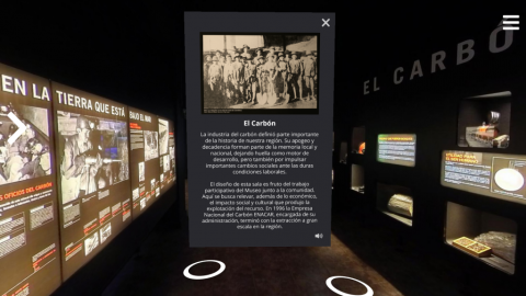 Recorrido virtual Museo de Historia Natural de Concepción Detalle del recorrido virtual en la sección dedicada al carbón.
